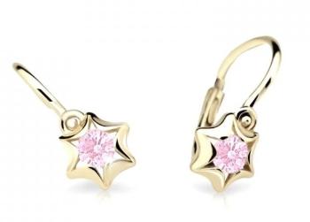 Cutie Jewellery Zlaté detské náušnice C2159-10-X-1 ružová
