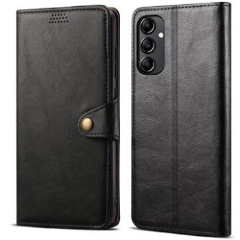 Lenuo Leather flipové puzdro na Samsung Galaxy A14 4G/5G, čierna (348437)