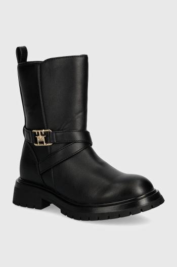 Detské topánky Tommy Hilfiger čierna farba, T3A5-33574
