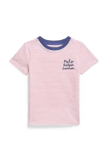Bavlnené tričko Polo Ralph Lauren ružová farba, 312971117001