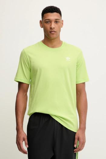 Bavlnené tričko adidas Originals Trefoil Essential pánske, zelená farba, s nášivkou, JZ3583