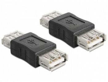 Delock USB Adapter, USB A čierny samica/samica (spojka)