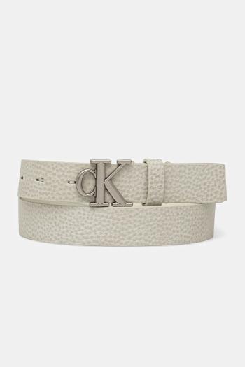 Kožený opasok Calvin Klein Jeans dámsky, béžová farba, LV04K7003G