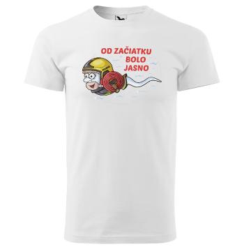 Tričko Hasičská spermia (Veľkosť: XL, Typ: pre mužov, Farba tričká: Biela)