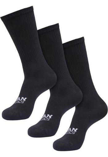 Urban Classics Simple Flat Knit Socks 3-Pack black - 47–50