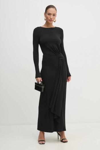 Šaty Marciano Guess GWENDOLINE čierna farba, maxi, áčkový strih, 5RGK73 6257A