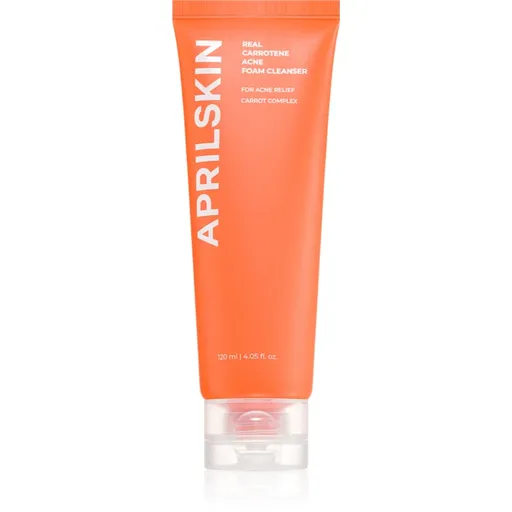 APRILSKIN Real Carrotene Acne Foam Cleanser hĺbkovo čistiaca pena na aknóznu pleť 120 ml