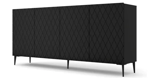 ARTBm Komoda DIUNA 193 4D | čierny mat Prevedenie: Čierny mat / čierne nohy