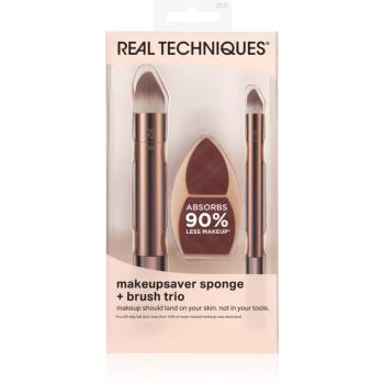 Real Techniques Makeup Saver Brush Trio set perii machiaj