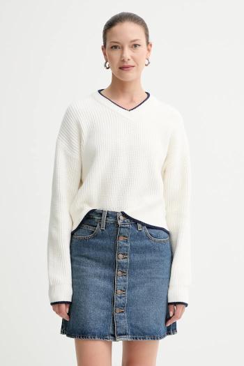 Sveter s prímesou vlny Levi's béžová farba, teplý, 0037O