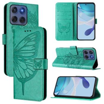 ART BUTTERFLY Peňaženkový obal pre Motorola Edge 60 / Edge 60 Fusion zelený