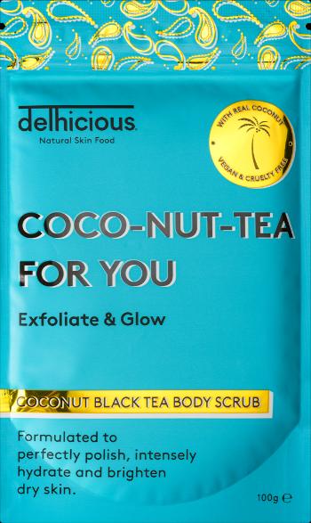 DELHICIOUS Black Tea Body Scrub Coconut 100 g