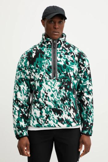 Fleecová mikina The North Face TNF Fleeski pánska, zelená farba, vzorovaná, NF0A88XR65P1