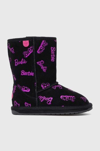Detské semišové snehule Emu Australia Barbie? Wallaby Print Lo čierna farba