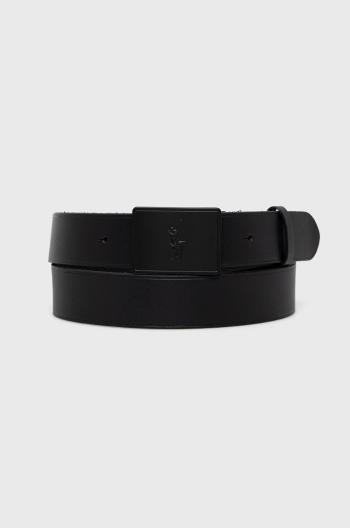 Kožený opasok Polo Ralph Lauren pánsky,čierna farba,405691693005