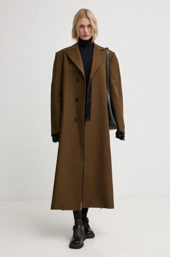 Kabát MM6 Maison Margiela dámsky, zelená farba, prechodný, S62AA0088.M35222