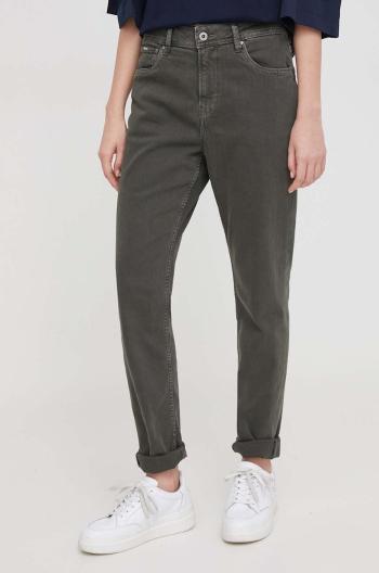 Rifle Pepe Jeans TAPERED JEANS HW dámske, zelená farba, PL211704YG1