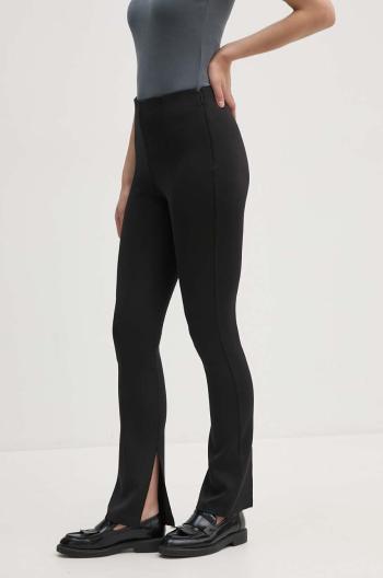 Nohavice Calvin Klein dámske, čierna farba, zvony, vysoký pás, K20K207171