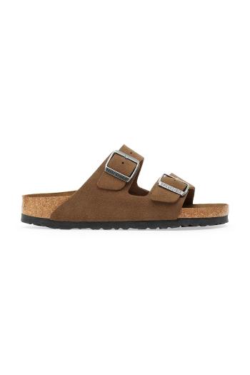Semišové šľapky Birkenstock Arizona hnedá farba, 1030865