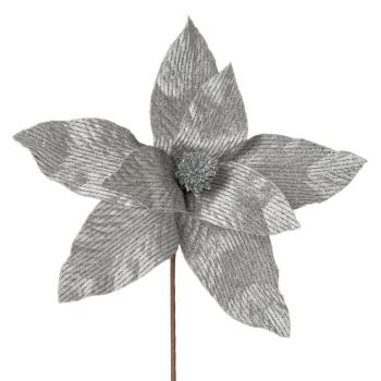 ArtFir Vianočný kvet 200 | strieborná 30 cm