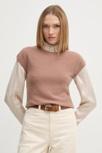 Sveter Calvin Klein dámsky, hnedá farba, tenký, K20K208097