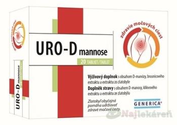 GENERICA URO-D mannose na močové cesty 20 tabliet