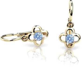 Cutie Jewellery Zlaté detské náušnice C1944-10-X-1 svetlo modrá