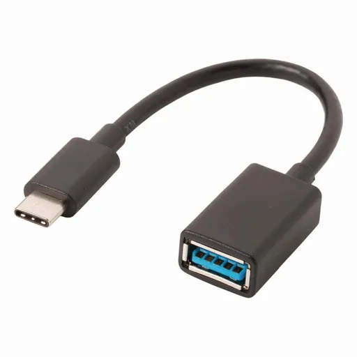Nedis CCGP61710BK02 - USB 3.0 Kábel | Typ-C Zástrčka - A Zásuvka | 0,15 m | Čierna farba