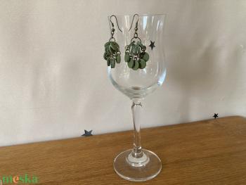 Fülbevaló bőrből, pearl