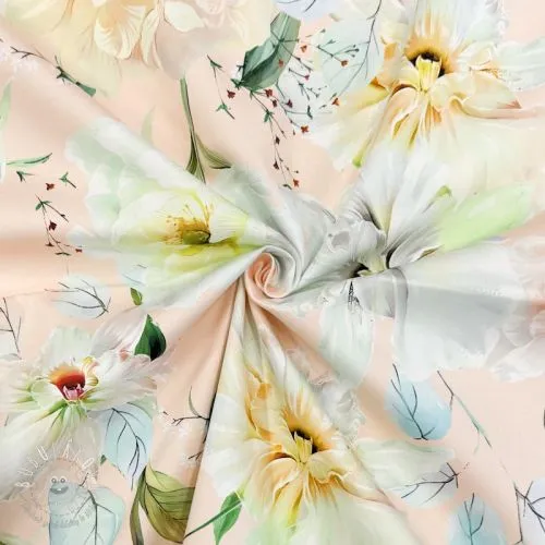 Bavlnená látka SATIN Oahu pink digital print