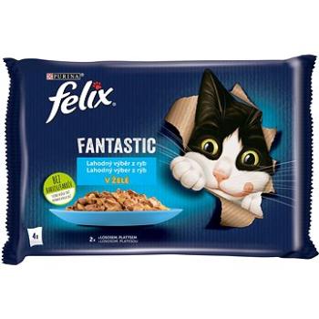 Felix Fantastic s lososom a platesou v želé 4× 85 g (7613039742457)