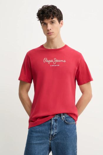 Bavlnené tričko Pepe Jeans Eggo pánske, oranžová farba, s potlačou, PM508208
