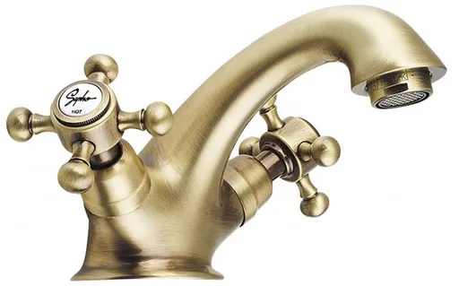 SAPHO - ANTEA stojánkova umývadlová batéria s výpusťou, bronz 3176