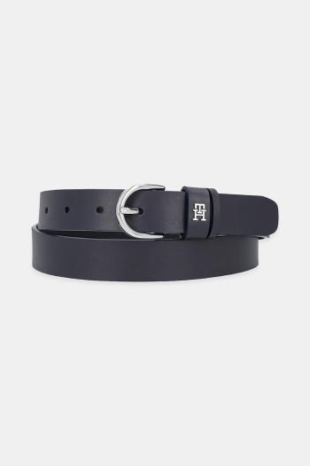 Kožený opasok Tommy Hilfiger čierna farba, AW0AW17279