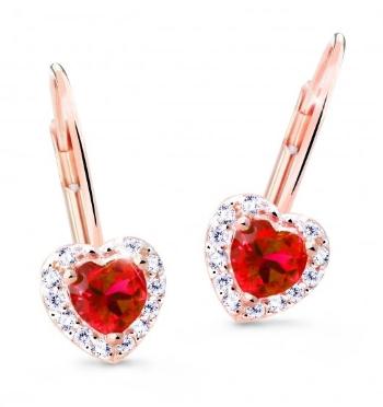 Cutie Jewellery Nežné náušnice s trblietavými zirkónmi Z8015-55-X-4 červená