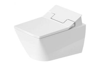 DURAVIT - Viu Závesné WC na bidetovú dosku SensoWash, Rimless, DuraFix, biela 2511590000