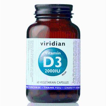 Vitamín D3 2000 IU Viridian 60 kapsúl