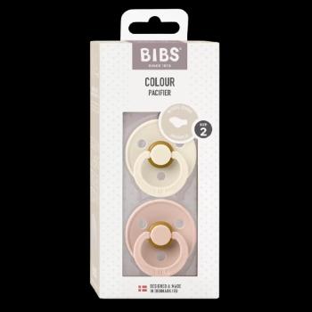 BIBS Colour anatomické cumlíky z prírodného kaučuku veľkosť 2 Ivory / Blush 2 ks