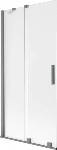 MEXEN/S - Velár dvojkrídlová posuvná vaňová zástena 90 x 150, dekor, grafit metal 896-090-000-31-95