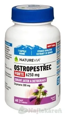 Swiss Pestrec mariánsky Forte 6250 mg 60 kapsúl