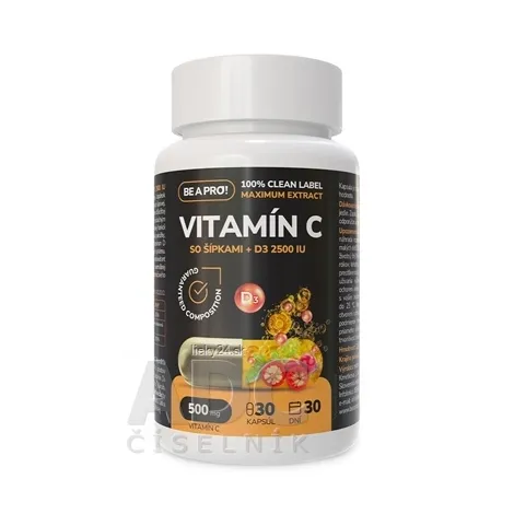 BE A PRO! VITAMÍN C so šípkami + D3 2500 IU