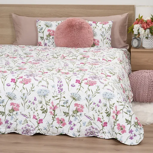 4Home Prehoz na posteľ Spring meadow, 220 x 240 cm + 2x 40 x 40 cm