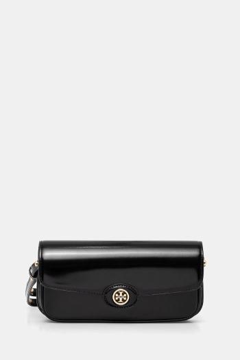 Kožená kabelka Tory Burch Robinson čierna farba, 161831.001