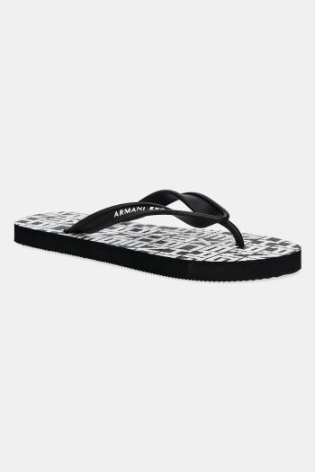 Šľapky Armani Exchange čierna farba, XUQ002 XV676 N814