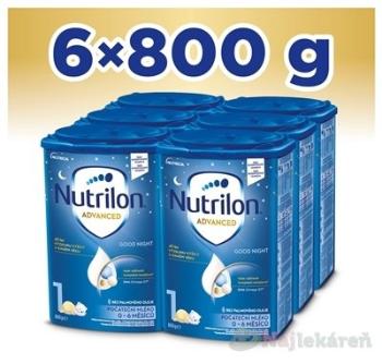 Nutrilon Advanced 1 Good Night počiatočná mliečna dojčenská výživa v prášku (0-6 mesiacov) 6x800 g