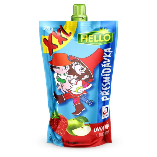 HELLO XXL Kapsička s jahodami 200 g x 10 kusov