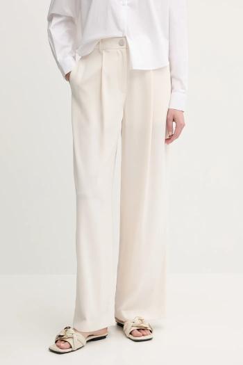 Nohavice Armani Exchange béžová farba, široké, vysoký pás, XW000437 AF12749