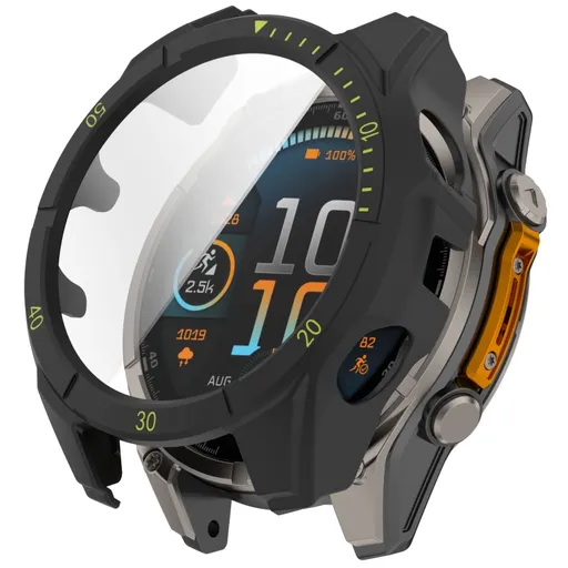 LUNET FULL COVER Plastový kryt so sklom pre Garmin Fenix 8 AMOLED 51mm BLACK GREEN