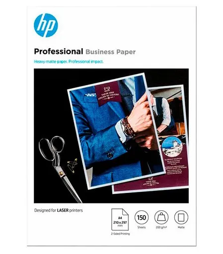 HP PROF MATTE FSC 7MV80A, 200 g/m2, A4, 150ks, matný, biely, foto papier
