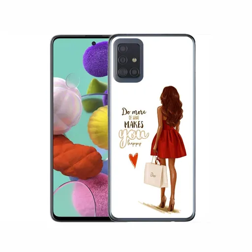 PROTEMIO MY ART Ochranný kryt Samsung Galaxy A51 RED DRESS (137)